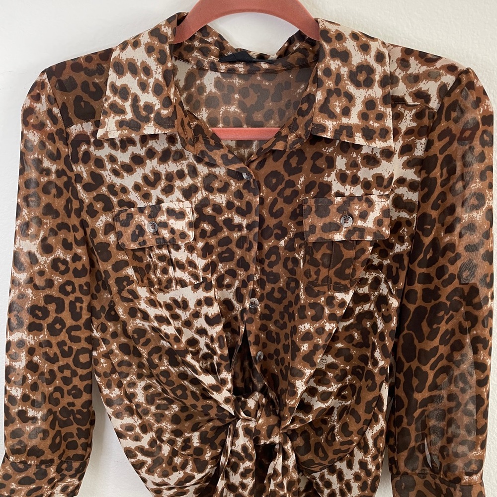 Cheetah print blouse